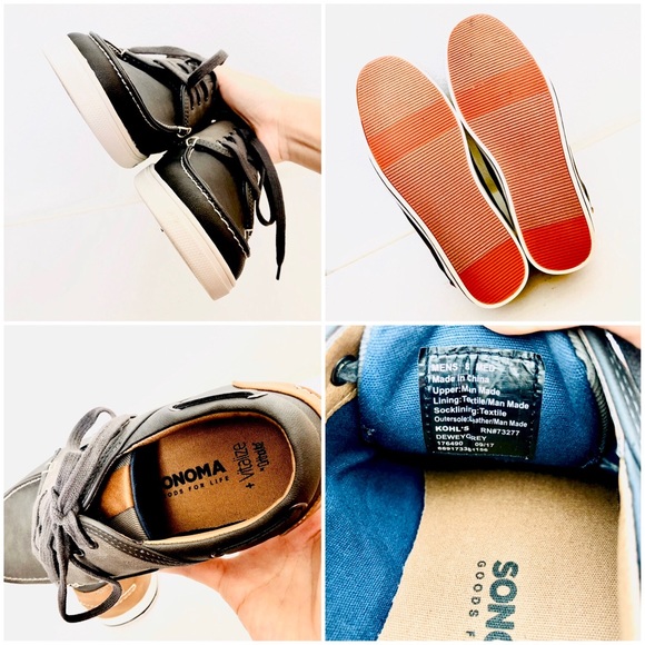 SONOMA⚡️Grey/Brown Men Sport Boat Shoes_8M - Picture 6 of 8